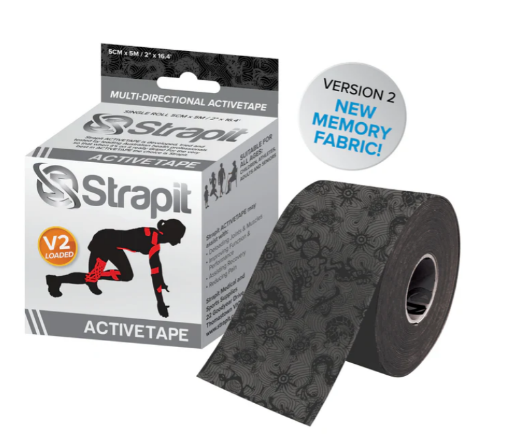Immagine di Dynamic Activetape 5 cm x 5 m - Grigio/Nero STRAPIT