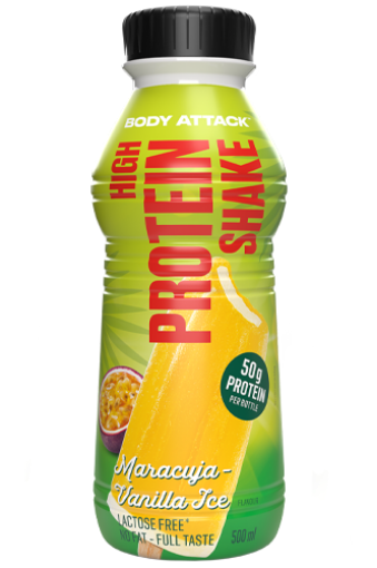 Immagine di High Protein Shake - Frutto della passione e gelato alla vaniglia 500ml