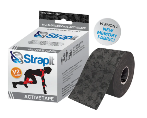 Immagine di Dynamic Activetape 7,5CM x 5M - Grigio/Nero STRAPIT