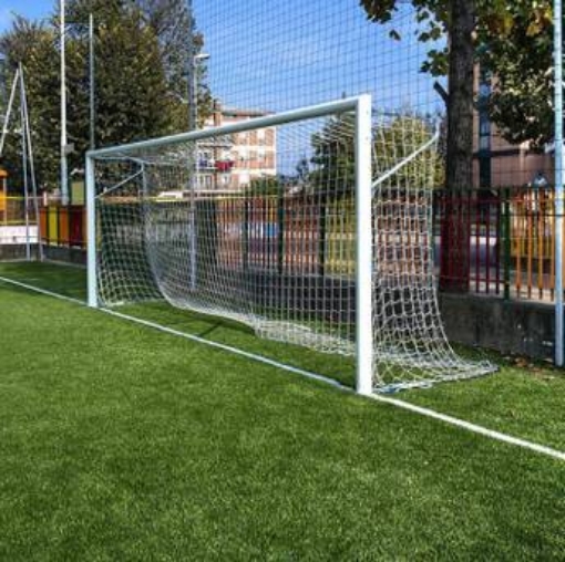 Immagine di Porta da calcio fissa in alluminio 5 × 2 m con rete inclusa — VI 5922