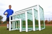 Immagine di Porta da calcio mobile pieghevole in alluminio TS 1,20 x 0,80 m con rete