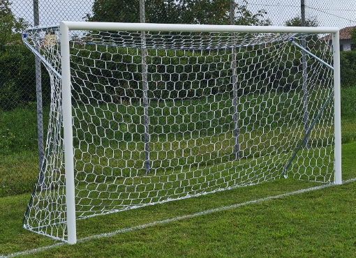 Immagine di Porta da calcio mobile in alluminio 4 × 2 m — Ø80 mm con rete inclusa — VI 6028