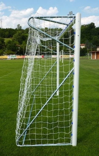 Immagine di Porta da calcio mobile in alluminio 5 × 2 m — Ø80 mm con rete inclusa — VI 6022